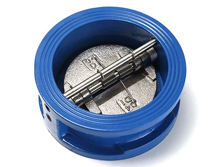 Vanne papillon Pn 10/Pn16 de clapet anti-retour de plaquette de double plat avec le ressort pour la marine et l'industrie